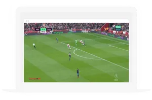 Football Match Action Tablet Display PNG