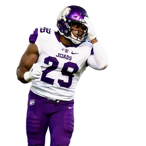 Football Player Number25 Action Pose PNG Image