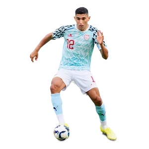 Footballer Hakimi Action Shot Png Kgv31 PNG Image