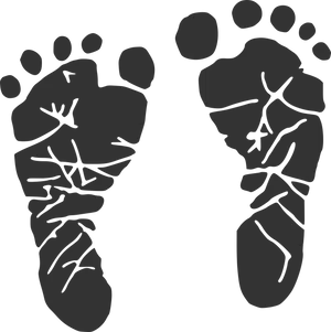 Footprint Silhouette Graphic PNG Image