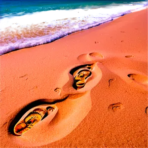 Footprints In Sand Beach Png Luy PNG Image