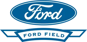 Ford Logoand Ford Field Banner PNG Image