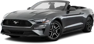 Ford Mustang Convertible Side View PNG Image