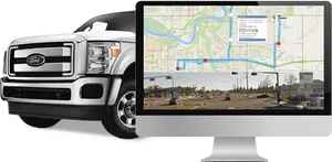 Ford Truck G P S Monitoring System PNG Image