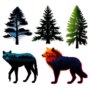 Forest Animals Silhouette Png Rxs61 PNG Image