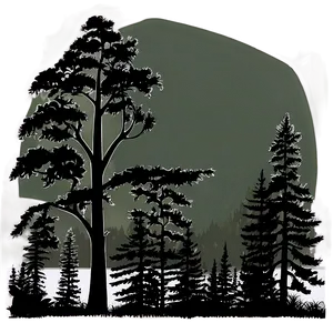 Forest Landscape Silhouette Png Dvg82 PNG Image