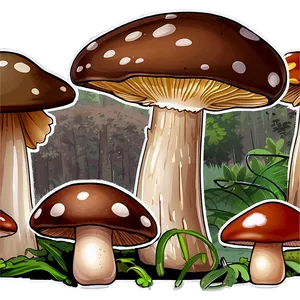 Forest Mushrooms PNG Dfo30 PNG