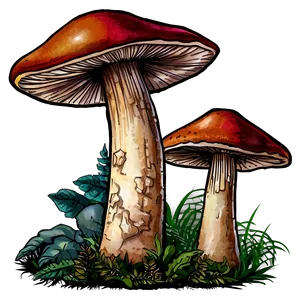 Forest Mushrooms PNG Raq PNG