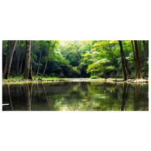 Forest Pond View Png 76 PNG Image