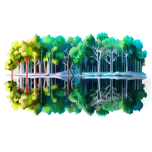 Forest Reflection Png Nhv24 PNG Image