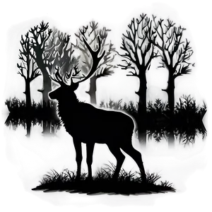 Forest Stag Silhouette Png Kir85 PNG Image