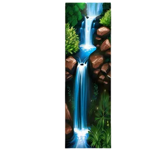 Forest Stream Waterfall Clipart Png 06262024 PNG Image