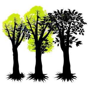 Forest Trees Silhouette Png Kri PNG Image