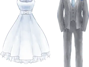 Formal Attire Illustration PNG Image