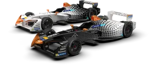 Formula E Racecars Showcase PNG Image