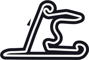 Formula1 Track Outline Silverstone Circuit U K PNG Image