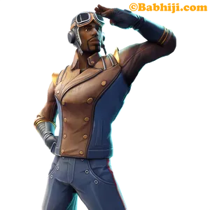 Fortnite Aviator Salute Character PNG Image