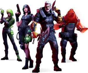 Fortnite Characters Showcase PNG Image