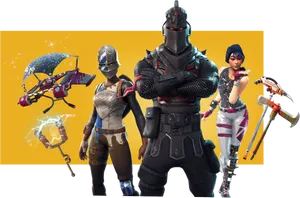 Fortnite Charactersand Gear Promo PNG Image