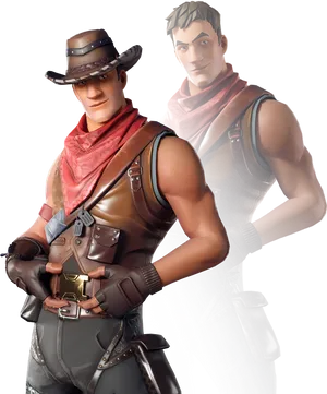 Fortnite Cowboy Skins Pose PNG Image