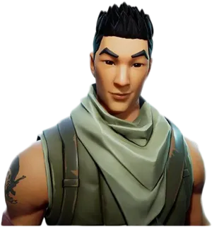 Fortnite Default Skin Portrait PNG Image