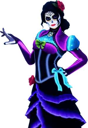 Fortnite Dia De Los Muertos Skin PNG Image