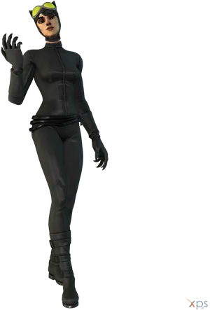 Fortnite Female Character Stealth Pose PNG Image