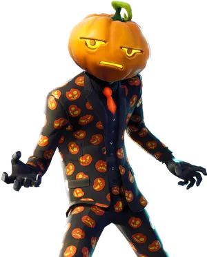 Fortnite Hollowhead Pumpkin Skin PNG Image