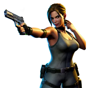 Fortnite Lara Croft Elite Agent Png 50 PNG Image