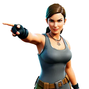 Fortnite Lara Croft Victory Pose Png 77 PNG Image