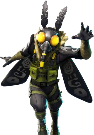 Fortnite Mothmando Character Pose PNG Image