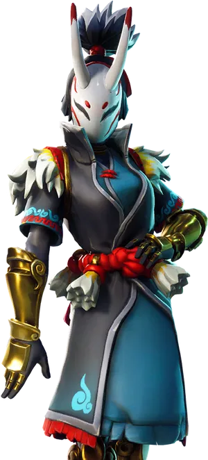 Fortnite Oni Skin Character PNG Image