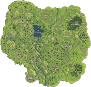 Fortnite Original Map Overview PNG Image