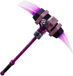 Fortnite Purple Glowing Pickaxe PNG Image