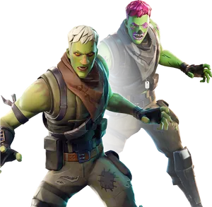 Fortnite_ Zombie_ Characters_ Pose PNG Image