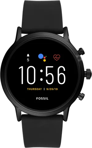 Fossil Smartwatch Display PNG Image