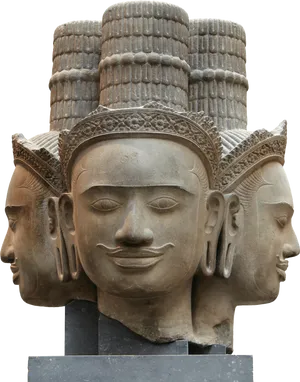 Four Faced Brahma Statue PNG Image