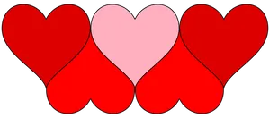 Four Hearts Graphic PNG