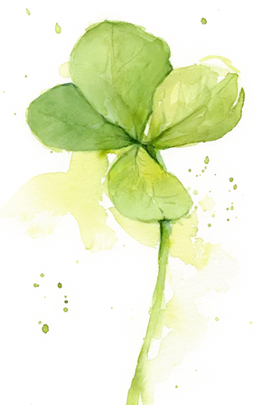 Four Leaf Clover Artistic Representation PNG Image