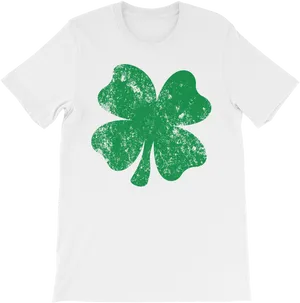 Four Leaf Clover T Shirt Design PNG Image