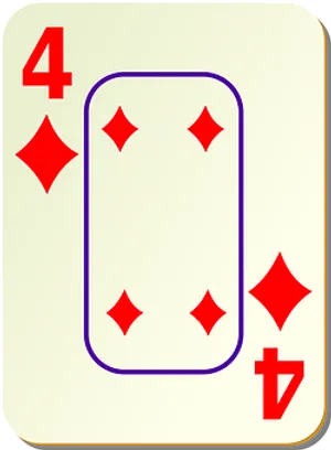 Four_of_ Diamonds_ Playing_ Card PNG Image