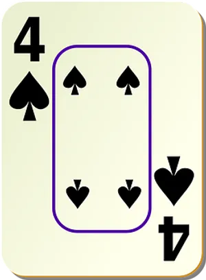 Four_of_ Spades_ Playing_ Card PNG Image