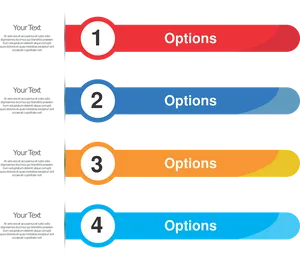 Four Step Options Infographic PNG Image