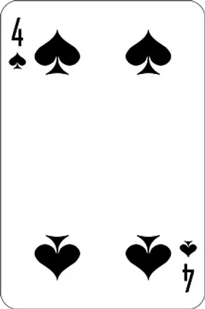 Fourof Spades Playing Card PNG Image