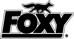 Foxy Logo Blackand White PNG Image