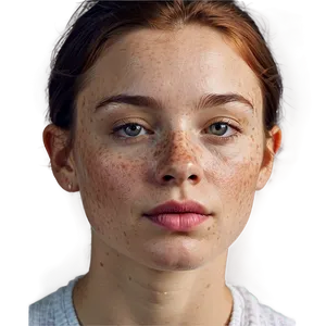 Freckles Beauty Portrait Png 06122024 PNG Image