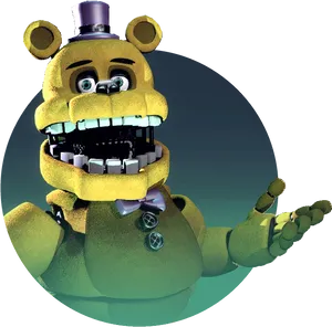 Fredbear Animatronic Character PNG Image