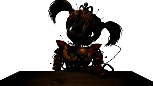 Freddy Fazbear Dark Horror PNG Image