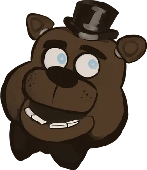 Freddy Fazbear Portrait PNG Image