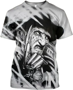 Freddy Krueger Graphic Tee PNG Image